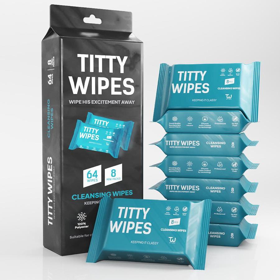 Titty Wipes 8 Packs-64 Wipes